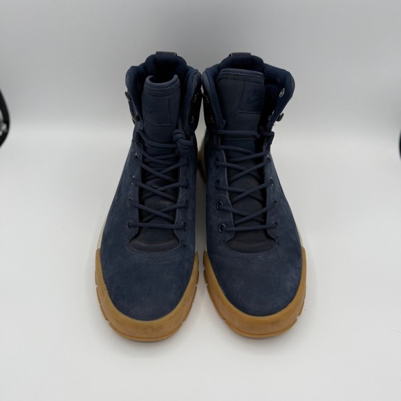 Nike Air Wildwood Mid ACG Men's Leather Suede Ankle Boots - Blue Gum Bottom - Picture 2 of 4